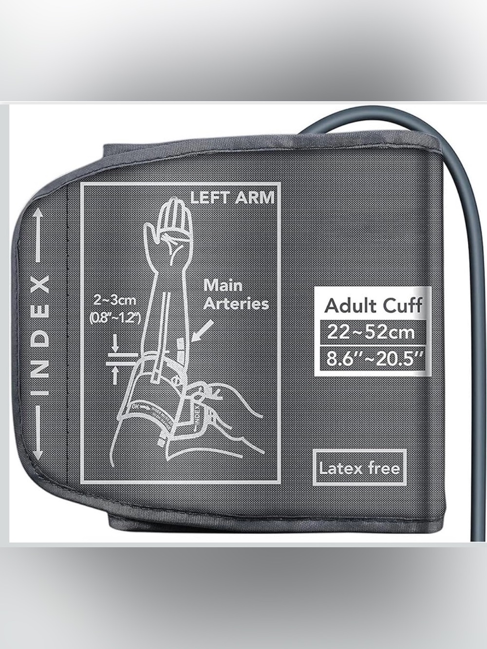 Replacement Extra Large Cuff for Omron BP Monitors 22-52 CM (Dark Gray）